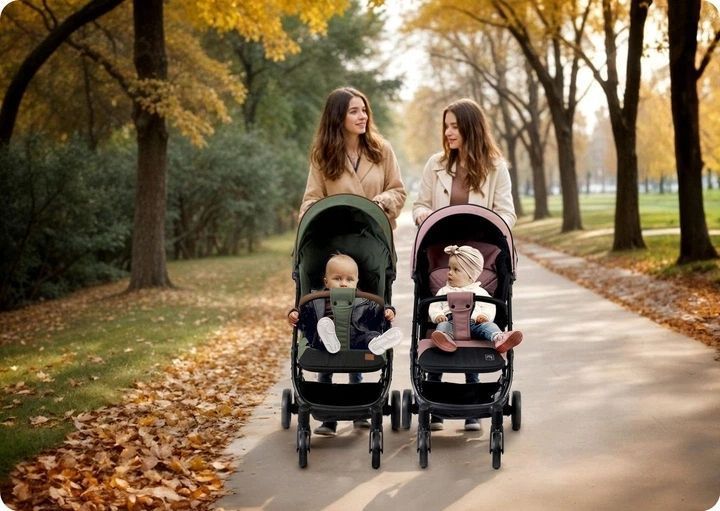 Коляска прогулянкова Paseo Nukido хакі + дощовик (716005) 466442914 фото