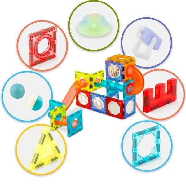 Магнітні блоки Ricokids RK-763 100 елементів з підсвічуванням 776310 426887069 фото