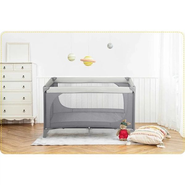 Дитяче ліжечко-манеж Ricokids RK-240 з транспортною сумкою світло-сіре (724000) 572666752 фото
