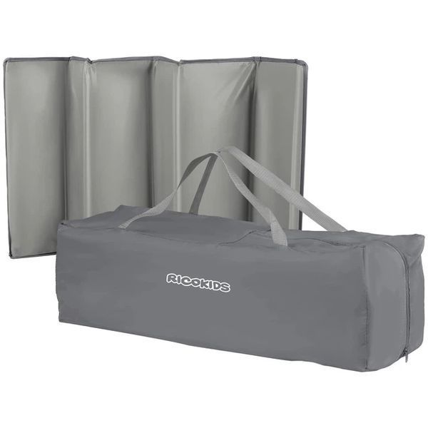 Дитяче ліжечко-манеж Ricokids RK-240 з транспортною сумкою світло-сіре (724000) 572666752 фото